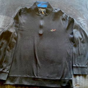 Greg Norman quarter zip pull over.  Black size Large.  Excellent condition.